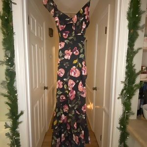 Bcx floral high low dress